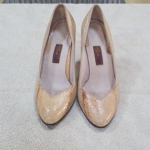 New Mood Snake Skin Heels